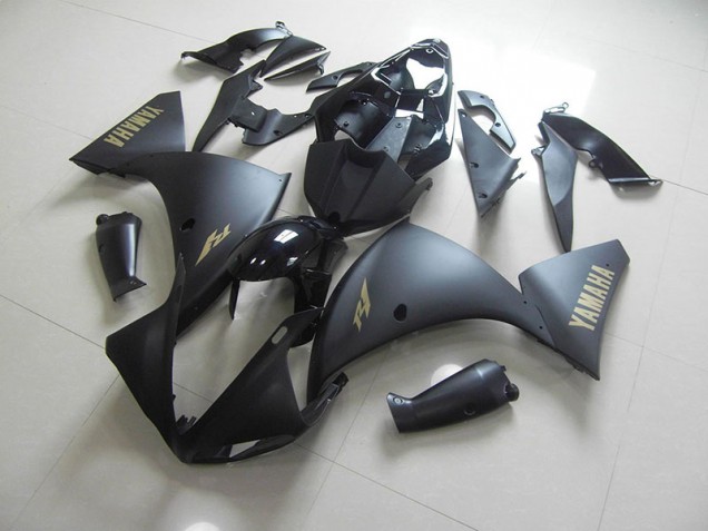 Aftermarket Matte Black Gold Sticker 12-14 Yamaha YZF R1 Motorcycle Fairings Sale Aftermarket Matte Black Gold Sticker 12-14 Yamaha YZF R1 Motorcycle Fairings Sale