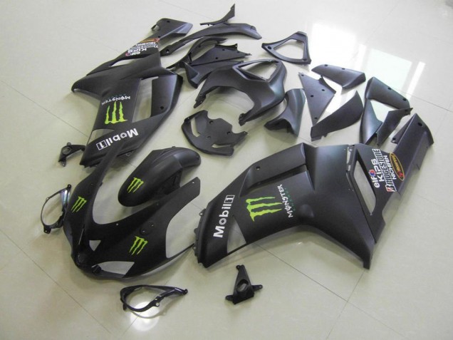 Aftermarket Matte Black Monster 07-08 Kawasaki Ninja ZX6R Motorcycle Fairings Sale Aftermarket Matte Black Monster 07-08 Kawasaki Ninja ZX6R Motorcycle Fairings Sale