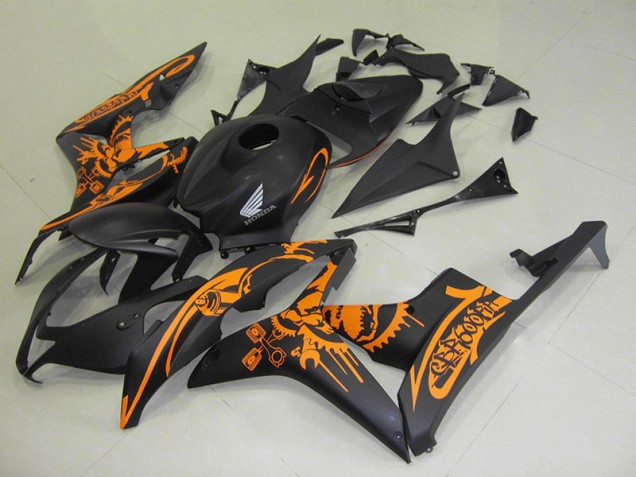 Aftermarket Matte Black Orange Sticker 07-08 Honda CBR600RR Motorcycle Fairings Sale Aftermarket Matte Black Orange Sticker 07-08 Honda CBR600RR Motorcycle Fairings Sale