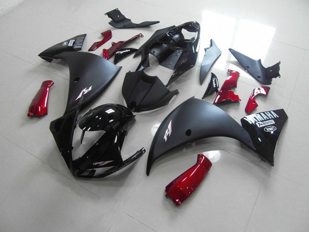 Aftermarket Matte Black Red 12-14 Yamaha YZF R1 Motorcycle Fairings Sale Aftermarket Matte Black Red 12-14 Yamaha YZF R1 Motorcycle Fairings Sale