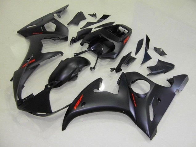 Aftermarket Matte Black Red Decals 03-05 Yamaha YZF R6 Motorcycle Fairings Sale