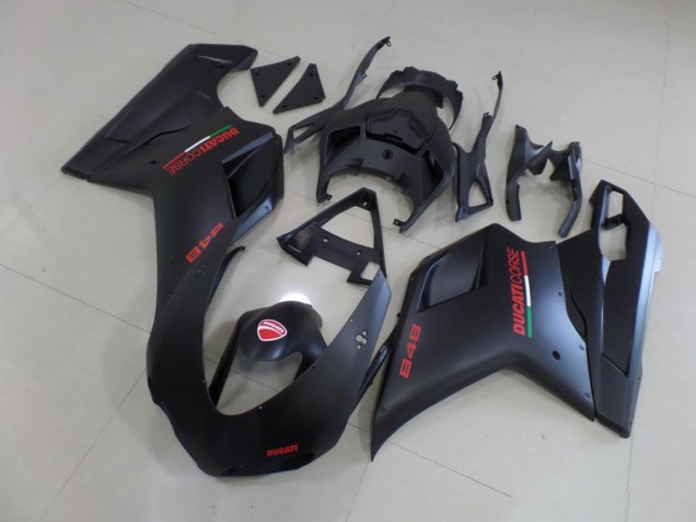Aftermarket Matte Black Red Sticker 07-12 Ducati 848 1098 1198 Motorcycle Fairings Sale Aftermarket Matte Black Red Sticker 07-12 Ducati 848 1098 1198 Motorcycle Fairings Sale