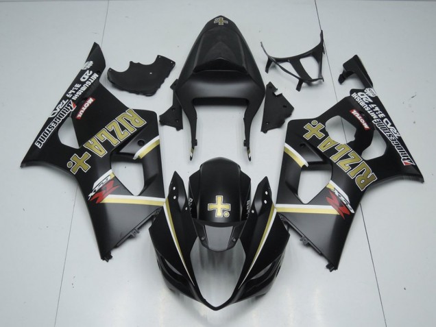 Aftermarket Matte Black Rizla 03-04 Suzuki GSXR 1000 Motorcycle Fairings Sale