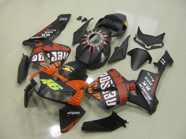 Aftermarket Matte Black Rossi 05-06 Honda CBR600RR Motorcycle Fairings Sale