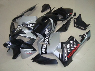 Aftermarket Matte Black Silver Repsol 05-06 Honda CBR600RR Motorcycle Fairings Sale
