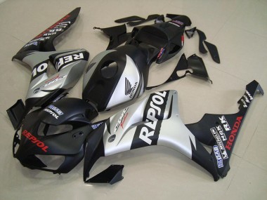 Aftermarket Matte Black Silver Repsol 06-07 Honda CBR1000RR Motorcycle Fairings Sale