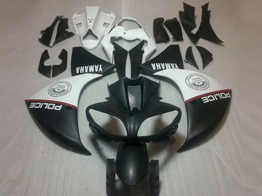 Aftermarket Matte Black White 12-14 Yamaha YZF R1 Motorcycle Fairings Sale