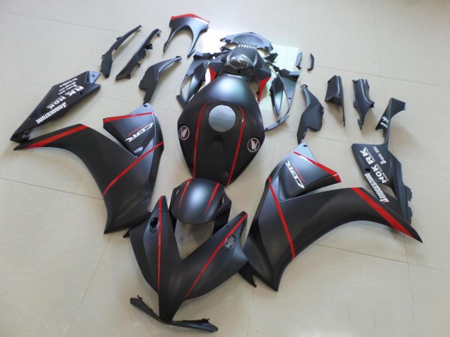 Aftermarket Matte Bladk with Red Stripe 12-16 Honda CBR1000RR Motorcycle Fairings Sale