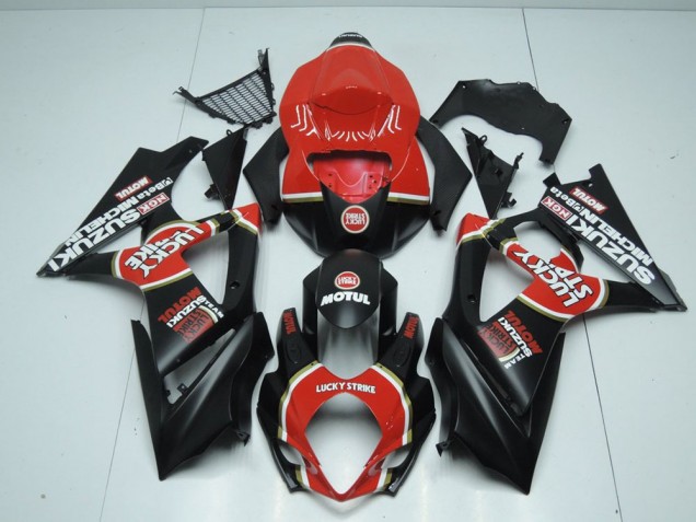Aftermarket Matte Lucky Strike 07-08 Suzuki GSXR 1000 Motorcycle Fairings Sale Aftermarket Matte Lucky Strike 07-08 Suzuki GSXR 1000 Motorcycle Fairings Sale