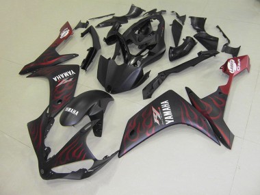 Aftermarket Matte Red Flame 07-08 Yamaha YZF R1 Motorcycle Fairings Sale