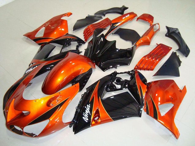 Aftermarket Orange Black 06-11 Kawasaki Ninja ZX14R Motorcycle Fairings Sale Aftermarket Orange Black 06-11 Kawasaki Ninja ZX14R Motorcycle Fairings Sale
