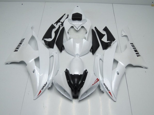 Aftermarket Pearl White and Red Sticker 08-16 Yamaha YZF R6 Motorcycle Fairings Sale