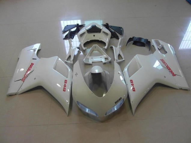 Aftermarket Pearl White Red Decals 07-12 Ducati 848 1098 1198 Motorcycle Fairings Sale Aftermarket Pearl White Red Decals 07-12 Ducati 848 1098 1198 Motorcycle Fairings Sale