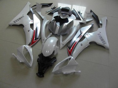Aftermarket Pearl White Silver 08-16 Yamaha YZF R6 Motorcycle Fairings Sale