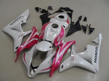 Aftermarket Pearl White with Pink 07-08 Honda CBR600RR Motorcycle Fairings Sale