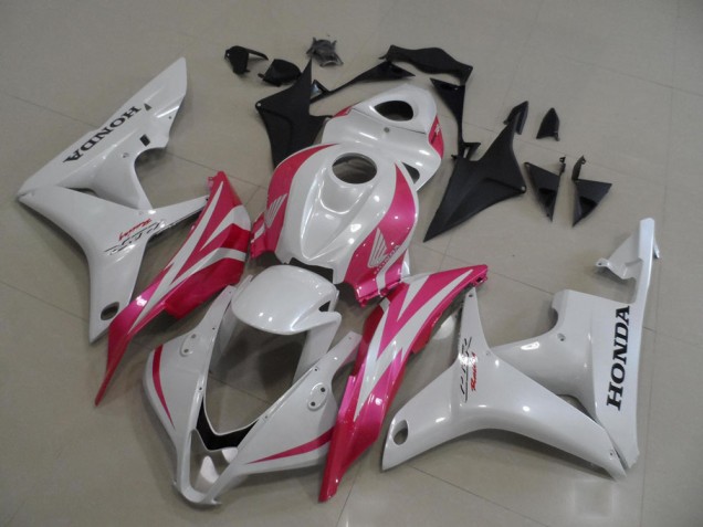 Aftermarket Pearl White with Pink 07-08 Honda CBR600RR Motorcycle Fairings Sale Aftermarket Pearl White with Pink 07-08 Honda CBR600RR Motorcycle Fairings Sale