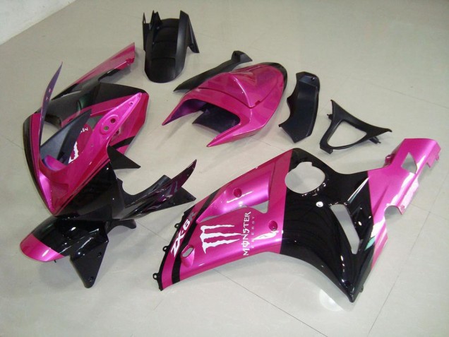 Aftermarket Pink Black Monster 03-04 Kawasaki Ninja ZX6R Motorcycle Fairings Sale Aftermarket Pink Black Monster 03-04 Kawasaki Ninja ZX6R Motorcycle Fairings Sale