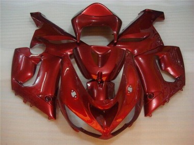 Aftermarket Red 05-06 Kawasaki Ninja ZX6R Injection Fairing Kit Sale