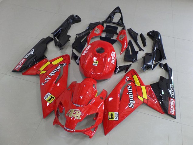 Aftermarket Red and Black 06-11 Aprilia RS125 Motorcycle Fairings Sale