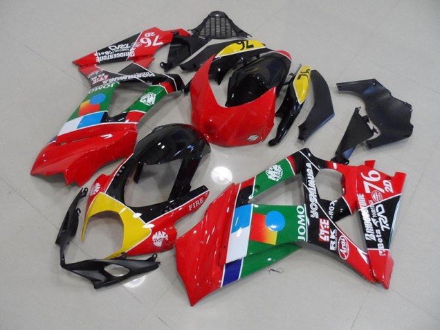 Aftermarket Red and Green 07-08 Suzuki GSXR 1000 Motorcycle Fairings Sale Aftermarket Red and Green 07-08 Suzuki GSXR 1000 Motorcycle Fairings Sale