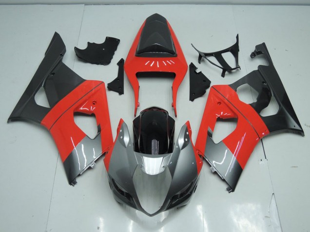 Aftermarket Red and Grey 03-04 Suzuki GSXR 1000 Motorcycle Fairings Sale Aftermarket Red and Grey 03-04 Suzuki GSXR 1000 Motorcycle Fairings Sale