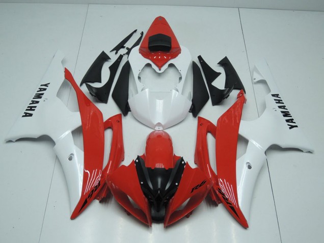 Aftermarket Red and Pearl White 08-16 Yamaha YZF R6 Motorcycle Fairings Sale Aftermarket Red and Pearl White 08-16 Yamaha YZF R6 Motorcycle Fairings Sale
