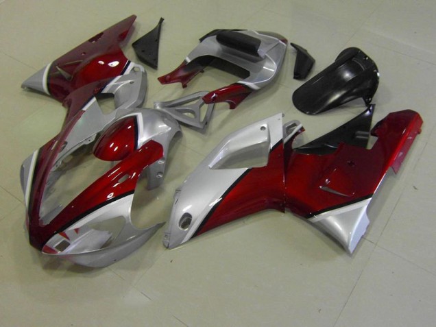 Aftermarket Red and Silver 00-01 Yamaha YZF R1 Motorcycle Fairings Sale Aftermarket Red and Silver 00-01 Yamaha YZF R1 Motorcycle Fairings Sale