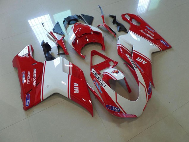 Aftermarket Red and White Air 07-12 Ducati 848 1098 1198 Motorcycle Fairings Sale Aftermarket Red and White Air 07-12 Ducati 848 1098 1198 Motorcycle Fairings Sale
