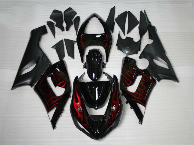 Aftermarket Red Black 05-06 Kawasaki Ninja ZX6R Motorcycle Fairings Sale Aftermarket Red Black 05-06 Kawasaki Ninja ZX6R Motorcycle Fairings Sale