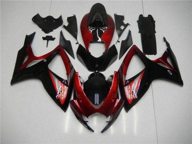 Aftermarket Red Black 06-07 Suzuki GSXR 600/750 Abs Fairing Kits Sale