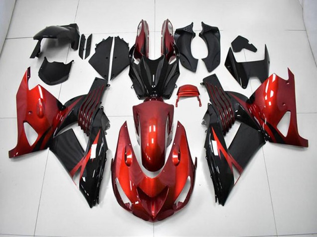 Aftermarket Red Black 06-11 Kawasaki Ninja ZX14R Motorcycle Fairings Sale Aftermarket Red Black 06-11 Kawasaki Ninja ZX14R Motorcycle Fairings Sale
