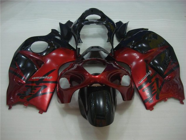 Aftermarket Red Black 96-07 Suzuki GSXR 1300 1996-2007 Red Black Suzuki GSXR 1300 Hayabusa Motorcycle Fairings & Bodywork Sale