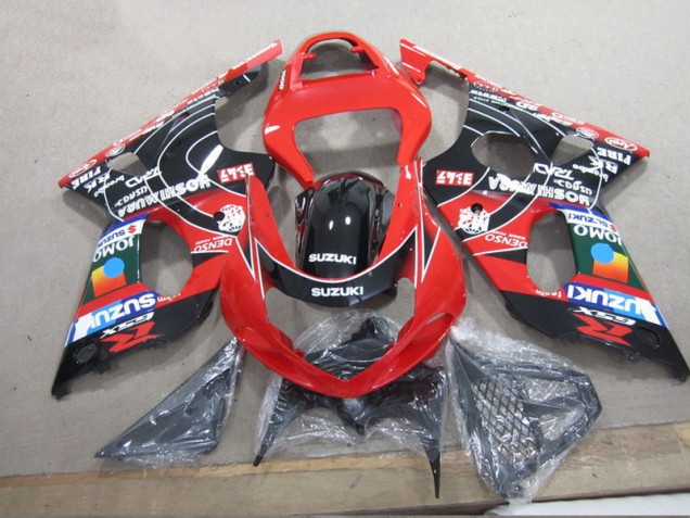 Aftermarket Red Black Denso 00-02 Suzuki GSXR1000 Motorcycle Fairings Sale Aftermarket Red Black Denso 00-02 Suzuki GSXR1000 Motorcycle Fairings Sale