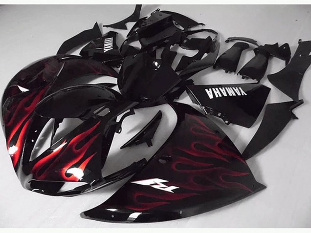 Aftermarket Red Black Flame 09-11 Yamaha YZF R1 Motorcycle Fairings Sale Aftermarket Red Black Flame 09-11 Yamaha YZF R1 Motorcycle Fairings Sale