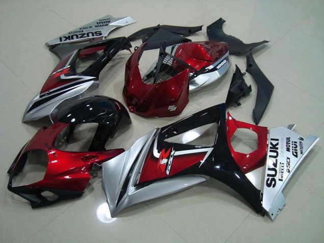 Aftermarket Red Black Silver 07-08 Suzuki GSXR 1000 Motorcycle Fairings & Bodywork Sale Aftermarket Red Black Silver 07-08 Suzuki GSXR 1000 Motorcycle Fairings & Bodywork Sale