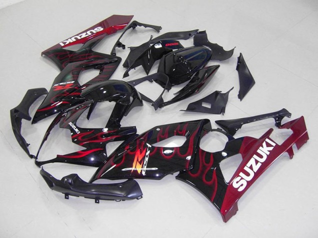 Aftermarket Red Flame 05-06 Suzuki GSXR 1000 Motorcycle Fairings Sale