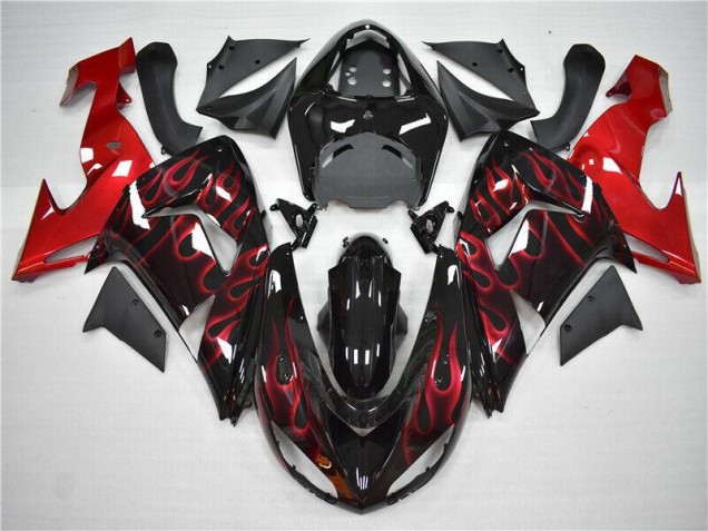 Aftermarket Red Flame 06-07 Kawasaki Ninja ZX10R Motorcycle Fairings Sale Aftermarket Red Flame 06-07 Kawasaki Ninja ZX10R Motorcycle Fairings Sale
