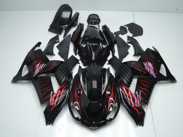 Aftermarket Red Flame 06-11 Kawasaki Ninja ZX14R Motorcycle Fairings Sale Aftermarket Red Flame 06-11 Kawasaki Ninja ZX14R Motorcycle Fairings Sale