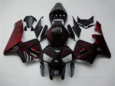 Aftermarket Red Flame Black 05-06 Honda CBR600RR Motorcycle Fairings Sale
