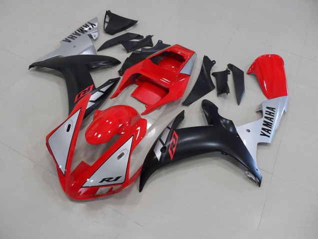 Aftermarket Red Matte Silver 02-03 Yamaha YZF R1 Motorcycle Fairings Sale Aftermarket Red Matte Silver 02-03 Yamaha YZF R1 Motorcycle Fairings Sale