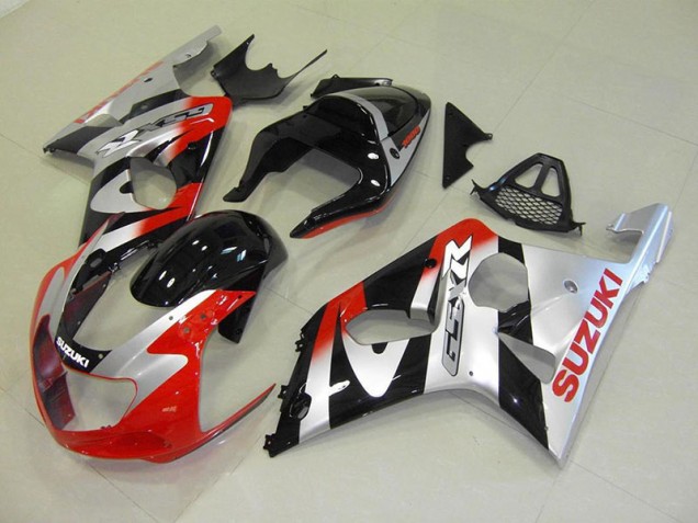 Aftermarket Red Silver 00-02 Suzuki GSXR 1000 Motorcycle Fairings Sale Aftermarket Red Silver 00-02 Suzuki GSXR 1000 Motorcycle Fairings Sale