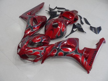 Aftermarket Red Silver Flame 06-07 Honda CBR1000RR Motorcycle Fairings Sale