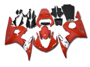 Aftermarket Red White 03-05 Yamaha YZF R6 Motorcycle Fairings & Bodywork Sale