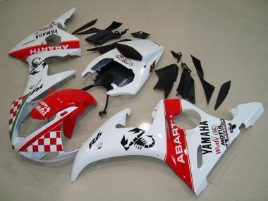Aftermarket Red White 03-05 Yamaha YZF R6 Motorcycle Fairings Sale