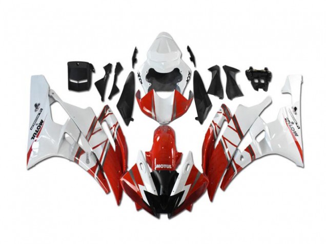Aftermarket Red White 06-07 Yamaha YZF R6 Motorcycle Fairings & Plastics Sale Aftermarket Red White 06-07 Yamaha YZF R6 Motorcycle Fairings & Plastics Sale