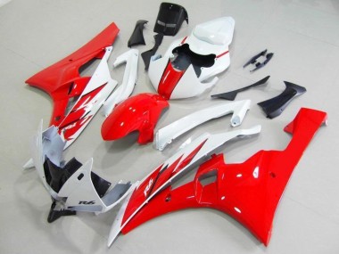 Aftermarket Red White 06-07 Yamaha YZF R6 Replacement Motorcycle Fairings Sale