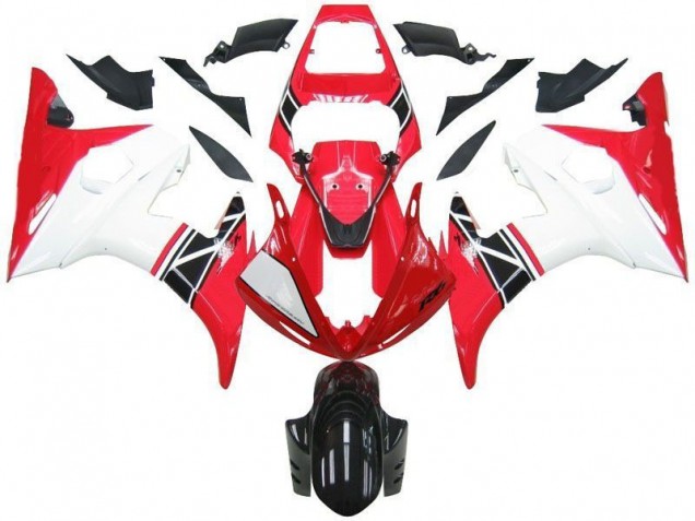 Aftermarket Red White Black 03-05 Yamaha YZF R6 Motorcycle Fairings Sale Aftermarket Red White Black 03-05 Yamaha YZF R6 Motorcycle Fairings Sale