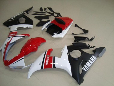 Aftermarket Red White Matte Black 03-05 Yamaha YZF R6 Motorcycle Fairings Sale