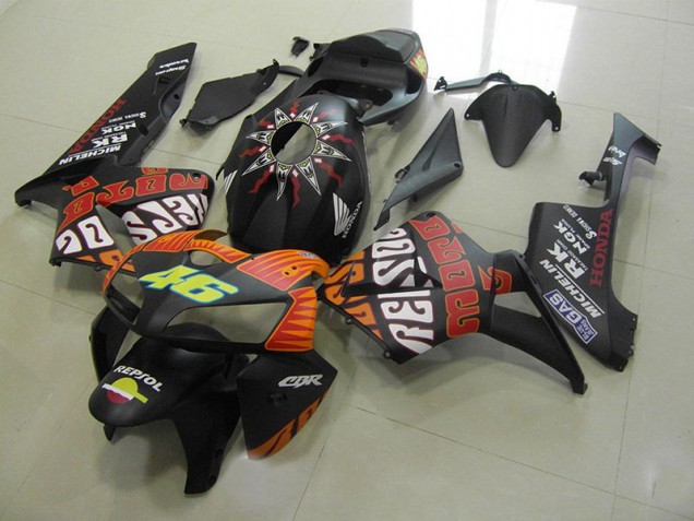 Aftermarket Rossi Matte Black 05-06 Honda CBR600RR Motorcycle Fairings Sale Aftermarket Rossi Matte Black 05-06 Honda CBR600RR Motorcycle Fairings Sale