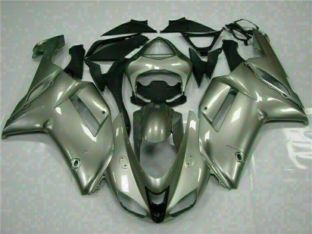 Aftermarket Silver 07-08 Kawasaki Ninja ZX6R Motorcycle Fairings Sale Aftermarket Silver 07-08 Kawasaki Ninja ZX6R Motorcycle Fairings Sale